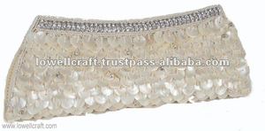 Lowellcraft Beaded Evening Clutch Purses for Women with <b>Chains</b> Lightweight & Sparkling up to 1L Capacity - Product Image 2