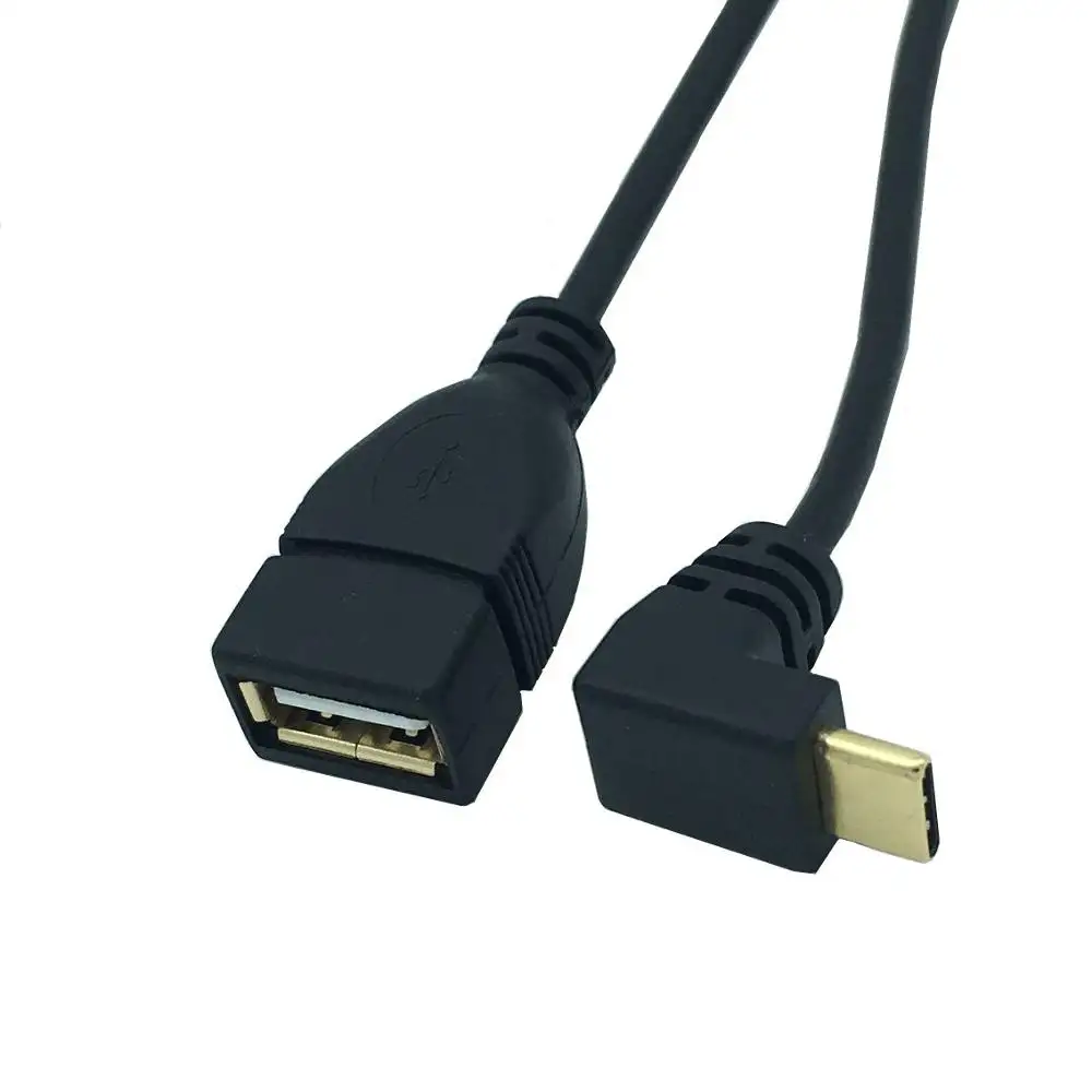180 Degree Up/Down Angled Type C Male to USB 2.0 A Female Extension Short Cable