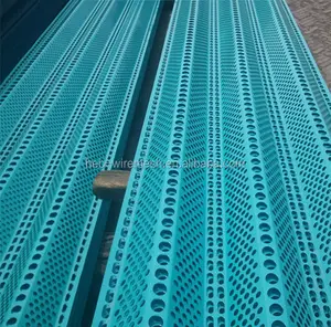 protecting perforated metal sheet wind fence panels for coal plants