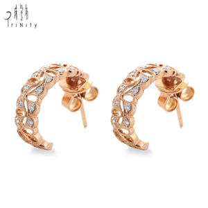 Pendientes de oro rosa de 18 quilates de alta calidad personalizados, regalos de San Valentín para mujeres - Product Image 4