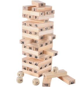 ZF44 New Wooden <strong>Domino</strong> Tower Wood Building Blocks Toy Stacker Extract Building Game Educational Toy Kids Gift - Product Image 3