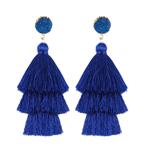 3 Couche Boho Pierre Naturelle À Long Druzy Boucles D'oreilles Gland Boucles D'oreilles Pour <span class=keywords><strong>Les</strong></span> Femmes Bijoux - Product Image 2