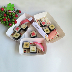 2016 hot selling sushi boat tray paper packaging series for sushi shop
