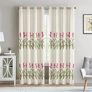 Unique home decor hotel living room woven Embroidery window curtain