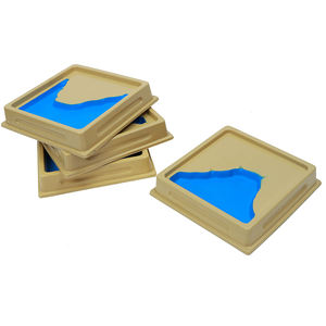 Aula <span class=keywords><strong>preescolar</strong></span> bebé geografía los niños juguetes educativos juguete de Montessori de la tierra y el agua forma bandejas - Product Image 2