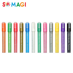 Moderne conception 12 pièces riche couleur <span class=keywords><strong>fine</strong></span> point <span class=keywords><strong>craie</strong></span> <span class=keywords><strong>marqueur</strong></span> de peinture acrylique pour tasses - Product Image 2