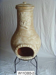 Cheminée de jardin en <span class=keywords><strong>terre</strong></span> <span class=keywords><strong>cuite</strong></span> à la main - Product Image 2