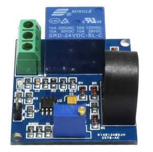Модуль датчика защиты от перегрузки по току 5A, датчик обнаружения переменного тока 05 в, 12 В, 24 В реле
