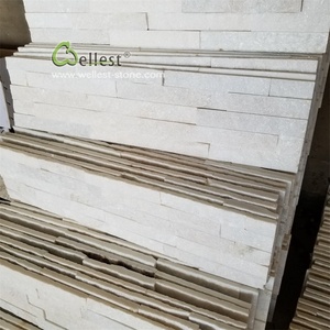 Tinh Khiết Trắng Quartzite <span class=keywords><strong>Ledgestone</strong></span> Veneer Đá Tường Gạch Xếp Chồng Lên Nhau Đá - Product Image 3