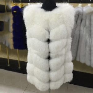 Invierno mujeres <span class=keywords><strong>Chaleco</strong></span> de piel genuino Fox <span class=keywords><strong>Chaleco</strong></span> de piel Real Fox Fur Gilet <span class=keywords><strong>para</strong></span> las niñas - Product Image 4