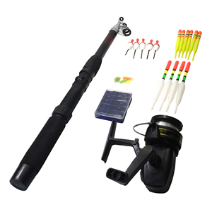 Ensemble de canne à pêche télescopique et moulinet à pêche neuf et <span class=keywords><strong>pas</strong></span> <span class=keywords><strong>cher</strong></span> avec flotteurs et hameçons, ensemble de pêche en blister - Product Image 1