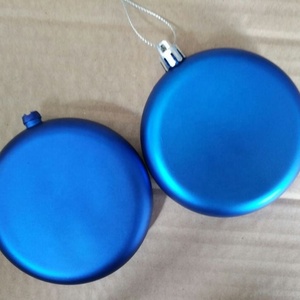 Palla piatta rotonda di natale appesa in plastica infrangibile di vendita calda - Product Image 3