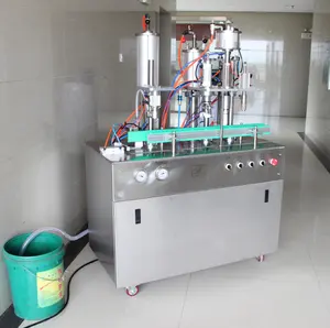 Dust Mop Treatment Aerosol Can Filling Machine / Semi Automatic/ Factory Sales