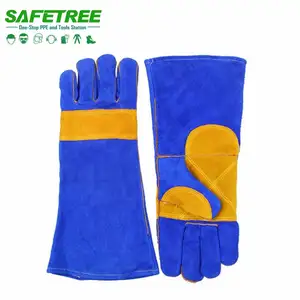 EN12477 GS1001 PPE work protective welding gloves / leather safety gloves / heat resistant gloves