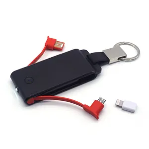 new items of goods in 2019 micro usb slim power bank keychain 1500mah power banks