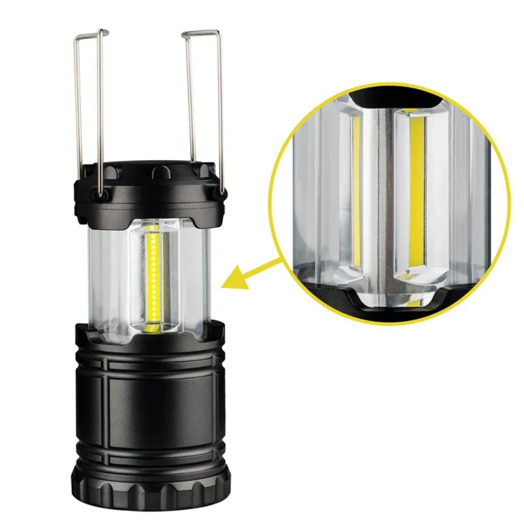 Goldmore tinggi bright Dioperasikan darurat dilipat COB camping lantern dengan magnet & hook Led Camping Lampu dengan hook