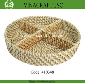 ตะกร้าหวายหลากสีเป็นมิตรกับสิ่งแวดล้อมพร้อมถาดผ้าขนาดเล็กสำหรับอาหารทารกใช้ในบ้านหรือใช้เป็นของขวัญ - Product Image 4