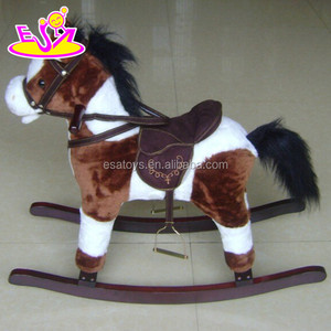 Toptan ucuz ahşap bebek sallanan at W16D064 - Product Image 4