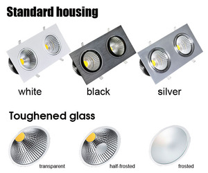 30 w <span class=keywords><strong>double</strong></span> tête 60 w carré spot Ra80 (max95) led downlight - Product Image 5