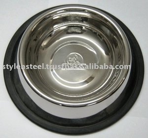 Bol pour chien en acier inoxydable gaufré, avec Base antidérapante et mangeoire pour animaux de compagnie, adapté au chat - Product Image 3