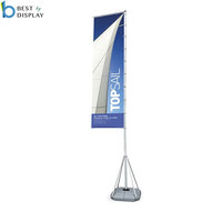 Drapeau de plage publicitaire, drapeau de plage flottant, mât de drapeau personnalisé, bannière de drapeau avec support et base de réservoir d'eau