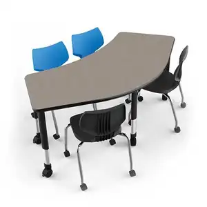 Cartmay Primary Nursery School Student Crescent Table Classroom Children Desk And Chair