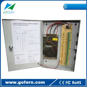 AC 100 V para 240 V CCTV caixa da fonte de alimentação de saída DC FONTE de ALIMENTAÇÃO 120 W 12 V 10A 18 Canais