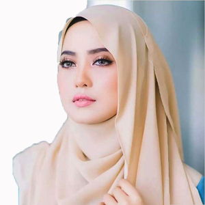 Sciarpa Hijab Istantanea in Chiffon Tinta Unita per Donne Musulmane, Design alla Moda - Product Image 6