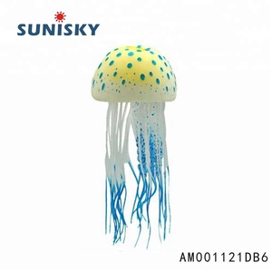 AM001121DB6-medusas artificiales de silicona con efecto brillante, Aurelia Aurita, para acuario, accesorios de decoración - Product Image 2