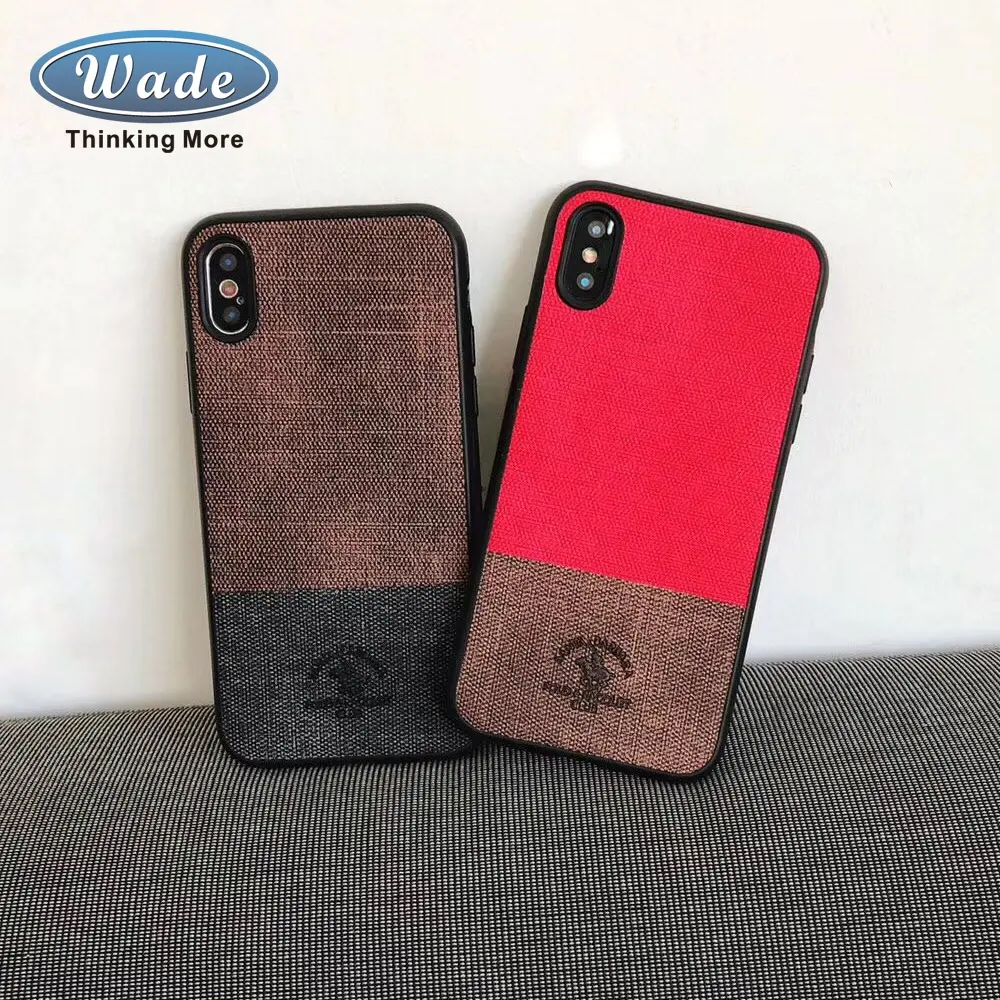 Wadegroup de madera de estilo mejor venta de tela teléfono caso para iphone 7 8 plus x xr xs max 11 pro 12 mini 13 LG K52 Oppo reno 6 lite