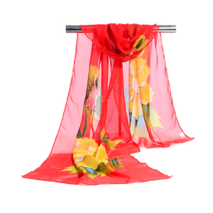 <strong>Large</strong> Stock Wholesale Random Design Mix Small Silk <strong>Scarf</strong> Polyester Chiffon Silk High Quality Georgette Floral Printed <strong>Scarf</strong> - Product Image 2
