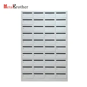 Boîte postale en acier inoxydable de 40 portes US, boîte de dépôt pour Service de poste en extérieur/appartement/boîte de courrier de bureau en métal pour fabricant de lettres