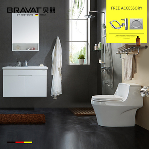 Bravat <span class=keywords><strong>Gina</strong></span> madera maciza baño tocador inodoro lluvia mano ducha Combo Set - Product Image 1