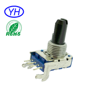 Échantillons gratuits de potentiomètres rotatifs à film carbone à 4 broches, à gang unique, 11 mm, RK11K, RV11, 10K, 100K, 10K ohms, personnalisés