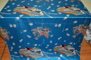 <span class=keywords><strong>Tissu</strong></span> en satin de soie imprimé à 100 % <span class=keywords><strong>pour</strong></span> <span class=keywords><strong>kimono</strong></span>, rideau de mariage et robe - Matériel textile d'ameublement respirant et écologique - Product Image 3