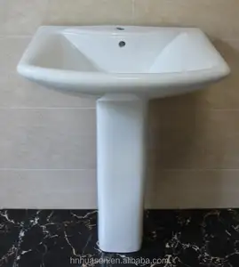 Elegant Big Size Pedestal Wash Basin Ceramic Sink (HPB-CFL08) from China