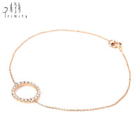 Bracelet unisexe tendance en or rose massif 18 carats de qualité exceptionnelle, fabriqué à la main, brillant, série personnalisée, exquis, avec 22 diamants naturels