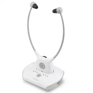 Draadloze Oplaadbare Draagbare Hoortoestellen Headset Voor Ouderen Met Microfoon Compatibel Met Tv En Mobiel