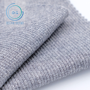 Tissu en tricot côtelé métallisé 2x2 en coton Spandex Lurex de Taiwan pour manchette de sweat-shirt - Product Image 3