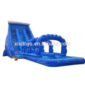 XIXI TOYS Tobogán inflable para salpicaduras de agua personalizado/Tobogán acuático inflable azul de verano - Product Image 4