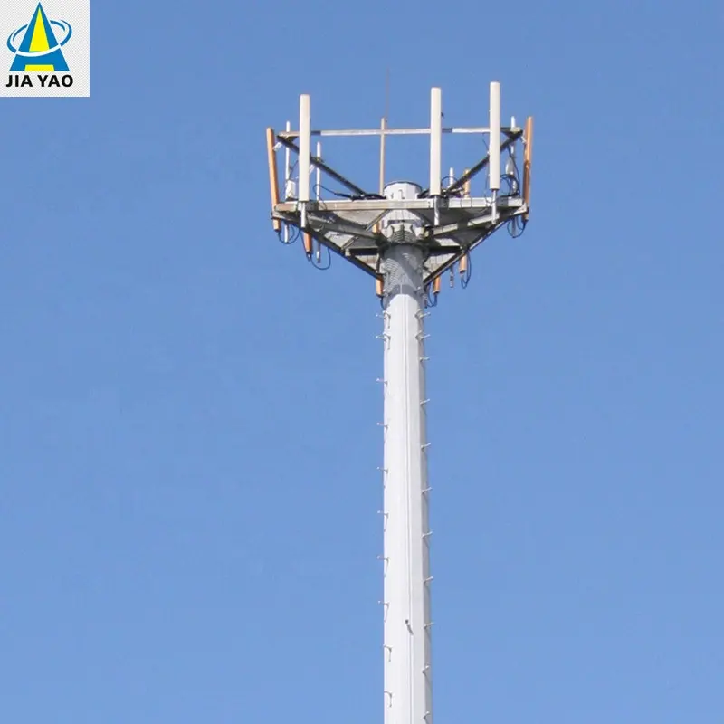 Sekizgen galvanizli açı çelik cb radyo iletişim uydu cdma kablosuz telefon 4g telekomünikasyon kuleleri
