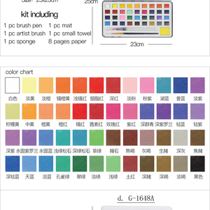 Juego de pintura de acuarela sólida de 48 colores de alta calidad de Giorgione, caja de lata gratis, regalos adicionales para lienzo de papel, fábrica directa de China - Product Image 3