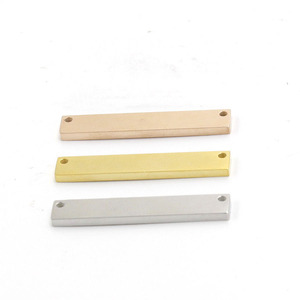 35mm de acero inoxidable pulido espejo rectángulo de resultados de la joyería de DIY encantos <span class=keywords><strong>Bar</strong></span> para la fabricación de pulsera - Product Image 6