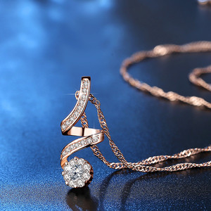Collana di orecchini dal Design attorcigliato unico di moda di lusso con gioielli regalo <span class=keywords><strong>Austria</strong></span> luminosi per l'amante - Product Image 3