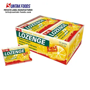 פרטי תווית גרון lozenge סוכר מנטה חינם סוכריות ויטמין C סוכריות סוגרמות בליסטר