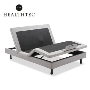Healthtec ضمان 10 سنوات انعدام الجاذبية الذكية سرير الملك الحجم سرير كهربائي قابل للتعديل إطار قاعدة
