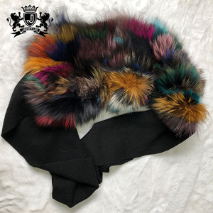 Écharpe en cachemire 100% véritable fourrure de <span class=keywords><strong>renard</strong></span>, chaude, châle, de luxe, en vison, chauffant, pour femmes, d'angle - Product Image 4