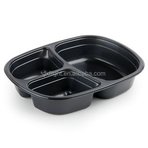 Dual Ovenable 3-compartimento aerolínea PTEC bandeja de comida - Product Image 1