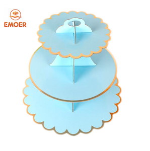 Espositore <span class=keywords><strong>per</strong></span> Torte a 3 Livelli, Rotondo, Pieghevole, Ecologico, in Plastica, <span class=keywords><strong>Fai</strong></span>-<span class=keywords><strong>da</strong></span>-<span class=keywords><strong>Te</strong></span> <span class=keywords><strong>per</strong></span> Feste - Product Image 2