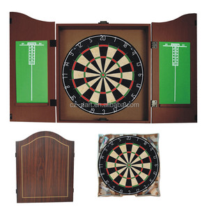 OEM Wooden Darts Wardrobe <strong>Bristle</strong> <strong>Dartboard</strong> <strong>Cabinet</strong> Self Healing Sisal Dart Board Professional